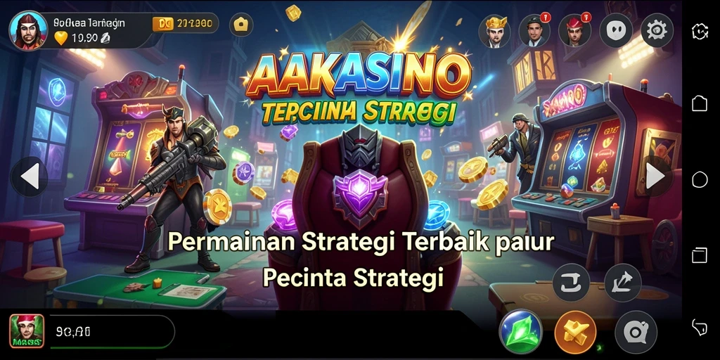 Tampilan gameplay AAKASINO dengan strategi yang mendebarkan.