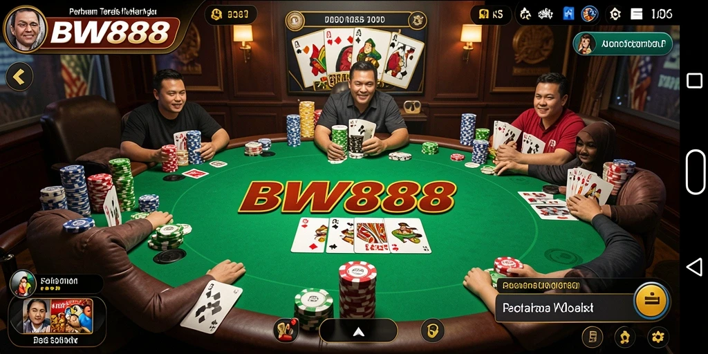 Tampilan menarik dari permainan Poker di BW888.