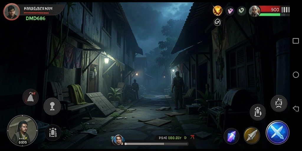 Tampilan menyeramkan dari gameplay DMD686 yang mencekam.