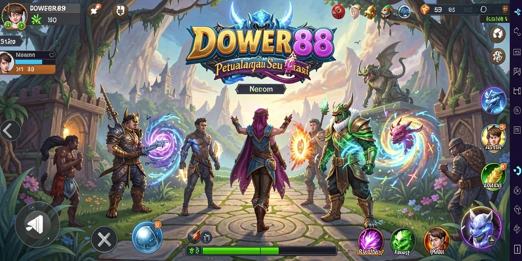 Gameplay DOWER88 menampilkan petualangan seru dan tantangan menarik.