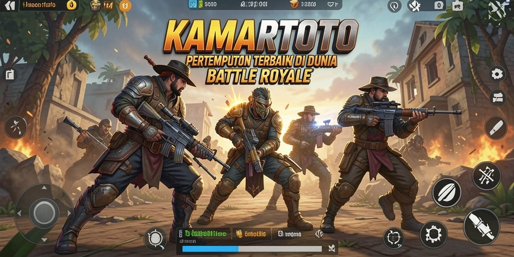 Gambaran gameplay seru KAMARTOTO di medan pertempuran Battle Royale.