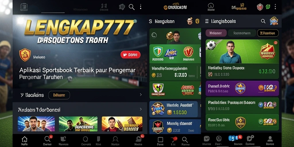 Screenshot utama LENGKAP777 menunjukkan antarmuka taruhan yang intuitif.