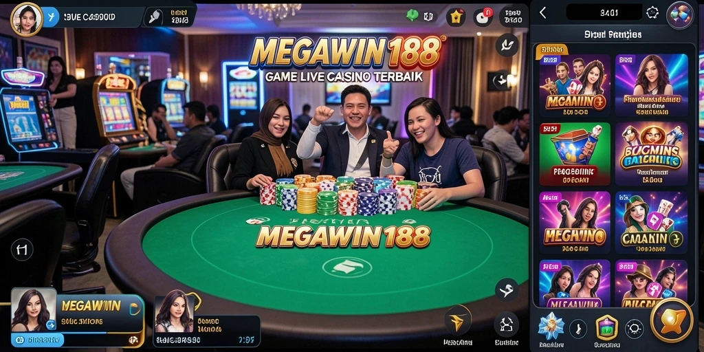 Tampilan gameplay Live Casino yang menarik dan interaktif di MEGAWIN188.