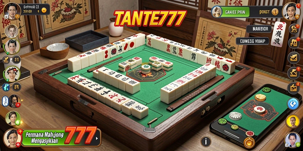 Tampilan layar permainan TANTE777 dengan grafik Mahjong yang menawan.
